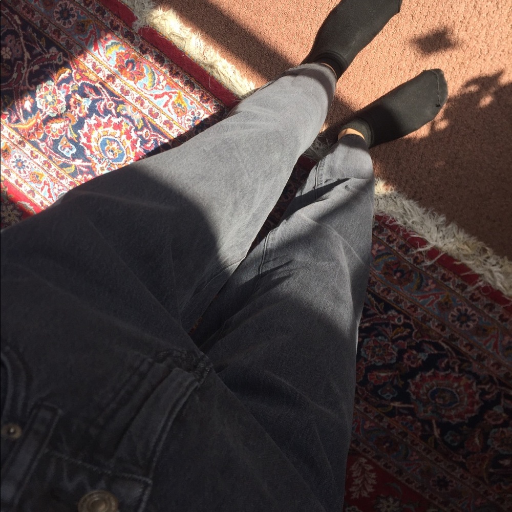 uniqlo graphite dark greyish jeans